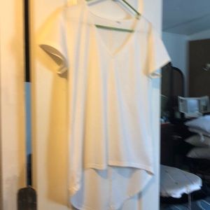 High low t shirt white medium